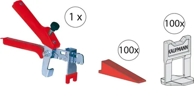 Produktbild von KAUFMANN Fliesen Nivelliersystem Starter-Set 3-teilig