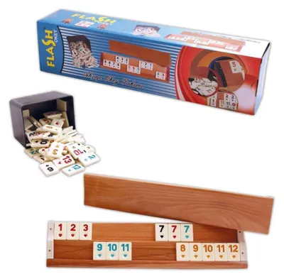 Immagine prodotto di Gioco da tavolo Star Oyun Rummy Flash Wood Okey Set