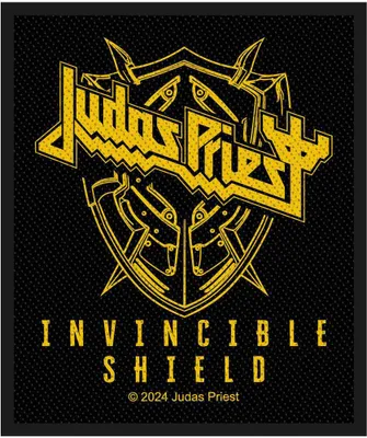 Obrázek produktu pro Judas Priest - nášivka "Invincible Shield", tkaná látka RO13030 (jedna velikost) (černá/žlutá)