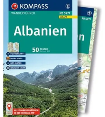 Image de KOMPASS Wanderführer Albanien, 50 Touren mit Extra-Tourenkarte