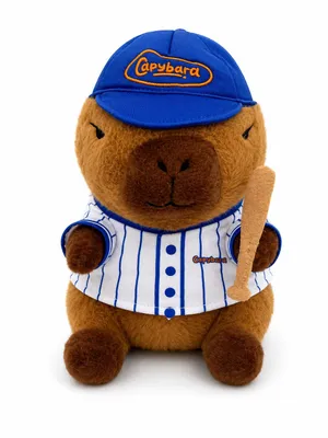 Produktbild von Baseball Capybara Kuscheltier 25 cm Capybara im Baseball-Outfit Plüschtier Stofftier Weiches Kawaii Geschenk für Kinder