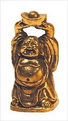 Produktbild von Mini Statue "Lachender Buddha" Messing 3cm