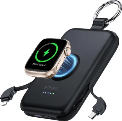 Image de Batterie externe RORRY CharmGo, 10000 mAh, 20W, avec câble intégré