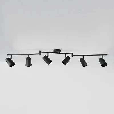 Produktbild von hoftronic LED Deckenleuchte 6-flammig schwenkbar GU10 IP20 Schwarz