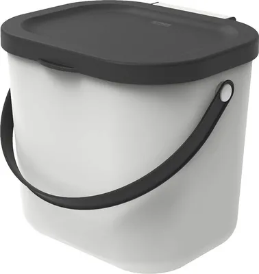 Produktbild von Systém třídění odpadu Rotho 6L Albula - Koš na organický odpad 23,5 x 20,0 x 20,8 cm - Koš na odpadky s víkem - Plastový koš na odpadky - Koš na odpadky s držadlem