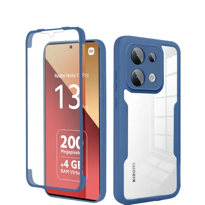 Produktbild von 360° Grad Hülle Xiaomi Redmi Note 13 Pro 4G mit Integriertem Displayschutz Blau