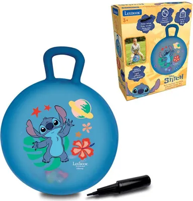 Zdjęcie produktu dla Nadmuchiwana piłka Disney Stitch 18/45 cm z efektami świetlnymi i ręczną pompką