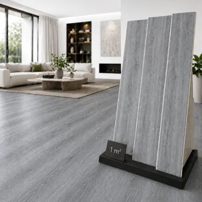 Produktbild von Klickvinyl, Vinylboden Eiche, Wasserfest, Bodenbeläge, 4mm SPC + 1mm Unterlage, 1 Stück Muster