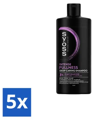 Zdjęcie produktu dla 5 sztuk szamponu Syoss Intense Fullness - 440 ml - zestaw ekonomiczny