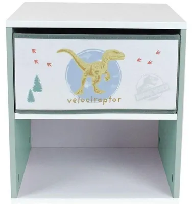 Zdjęcie produktu dla Noptiera Fun House, MDF, 1 sertar, alb/verde