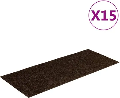 Obrázok produktu pre vidaXL Samolepiace podložky na kroky 15 ks 60x25 cm Hnedé obdĺžnikové