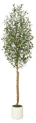 Immagine prodotto di Olivo artificiale - Pianta da terra da 150 cm per interni - Con olive e rami - Non richiede cure - In plastica