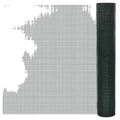Imagen del producto de Valla de malla de gallinero, acero galvanizado, revestimiento de PVC, color verde
