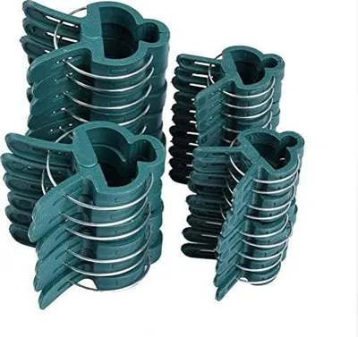 Produktbild von 100Stück Pflanzenclips Stabile Clips Pflanzenklammern, 2 Größe Gartenpflanze Clips wiederverwendbar für kleine & große Triebe Spaliere Rosenbögen Rankhilfen