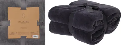 Produktbild von Fleece-Decke 180 x 230 cm ESSENTIALS anthrazit