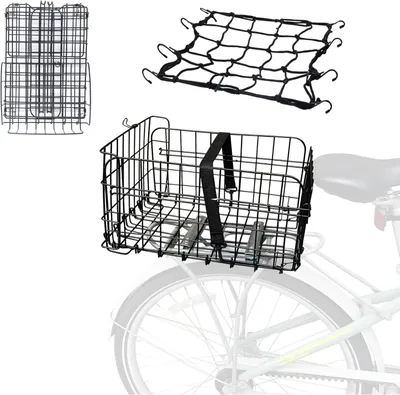 Image de Solidchoice - Panier pliable pour vélo, à fixer à l'arrière