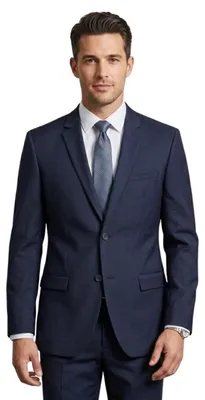 Image de Blazer pour homme Calvin Klein, en laine, de style classique, couleur bleu marine, taille L