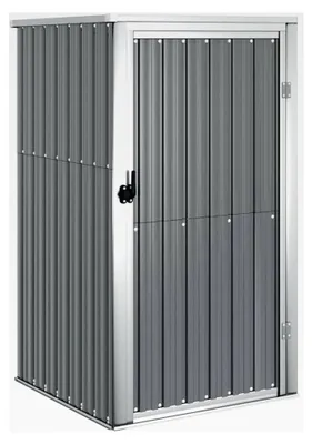 Produktbild von Gartenhaus Grau 88x89x161 cm aus verzinktem Stahl
