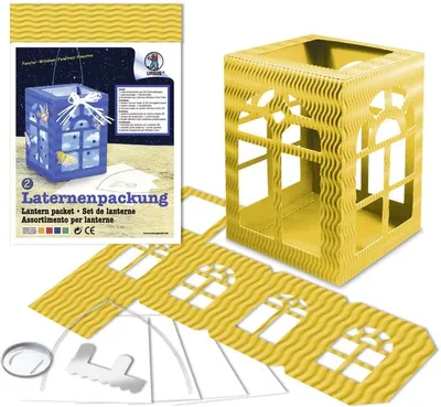 Produktbild von Laternenpackung 13,5x18cm Fenster sonnengelb