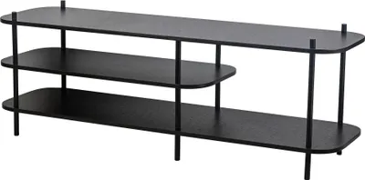 Produktbild von TV-Möbel aus Metall und Holz Schwarz