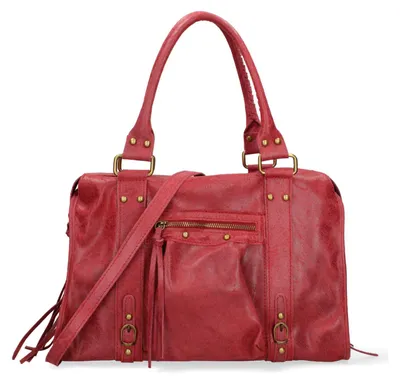 Productafbeelding van Dames Schoudertas Printed Suede met Verstelbare Draagband Italy Blue Jeans UNICA 41x28x13 cm