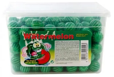 Immagine prodotto di Gomma da masticare Gomma da masticare all'anguria acida 300 pezzi lattina 1600g