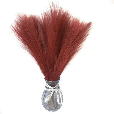 Obrázok produktu pre Dekoratívne umelé pampasové trávy, 30 kusov, vínová farba, 43-45 cm, polyester