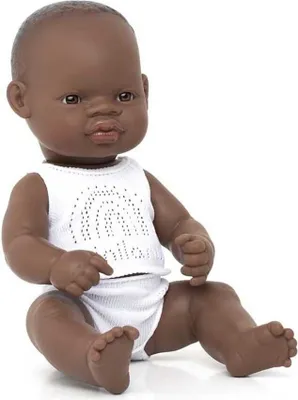 Zdjęcie produktu dla Lalka edukacyjna baby 32 cm - afrykański chłopiec