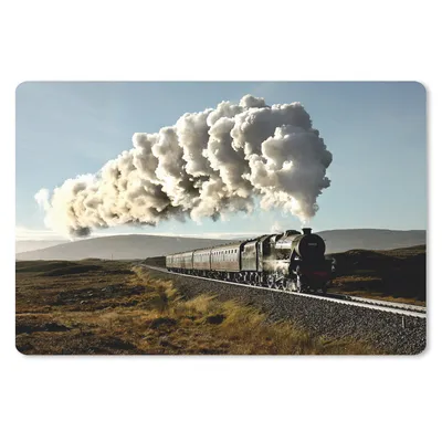 Produktbild von MuchoWow® Mauspad Mousepad Ein Dampfzug über eine Brücke mit der grünen Landschaft 27x18 cm - Mousepads - Maus Mat - Pad - Mausunterlage - Büroartikel - Desk Matten