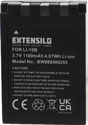 Produktbild von EXTENSILO Akku kompatibel mit Olympus Camedia X-2, X-3, X-500 Kamera (1100 mAh, 3,7 V, Li-Ion)