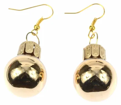 Produktbild von Weihnachtsbaumkugeln Ohrringe Miniblings Christbaumkugel Baumkugeln Weihnachten gold golden