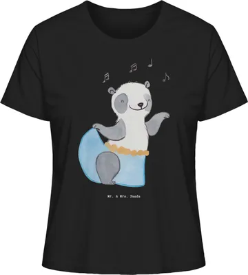 Produktbild von Mr. & Mrs. Panda Frauen T-Shirt Panda Bauchtanz Größe M - Schwarz - Geschenk, Orientalischer Tanz, Tanzen, Basic Shirt Damen, Oberteil, Baumwoll, Mit Print