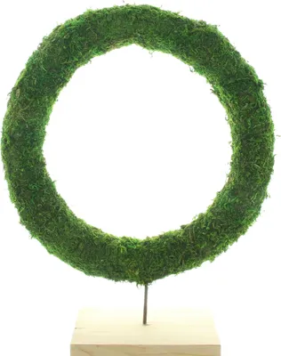 Produktbild von Dekoring Moos Naturmoos Ø 35cm Holz Sockel