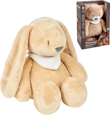 Zdjęcie produktu dla NACHTLAMPEN Śpiący króliczek przytulanka zabawka nocna jasnobrązowy