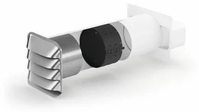 Zdjęcie produktu dla Przewód ścienny E-Jal Col® 125 z systemem zatrzymywania ciepła THERMOBOX / przyłącze prostokątne / Compair flow 125 (system Ø 125)