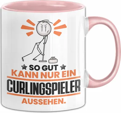 Produktbild von Curlingspieler Geschenk Tasse So Gut Kann Nur Ein Curlingspieler Aussehen Geschenkidee Kaffee-Becher (Rosa)