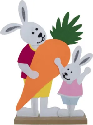 Produktbild von Massamarkt Osterhase fühlte sich mit Karotten 51 cm