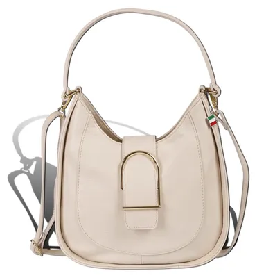 Image de Sac à bandoulière pour femme Florence, cuir beige, dimensions 30 x 9 x 28 cm, référence D2OTF188I2