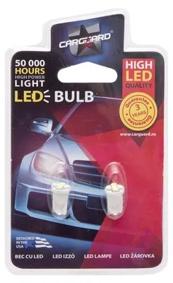 Produktbild von 2x LED-Autolampe T10 - 35 Lumen 6000K - 5x SMD 0,5W 12V - Lange Lebensdauer 50.000h - Hellweißes Licht [50972]