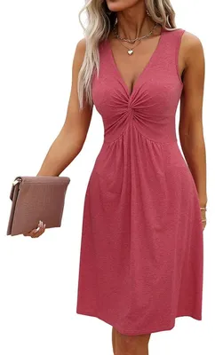 Immagine prodotto di Abito estivo casual da donna, senza maniche e con scollo a V