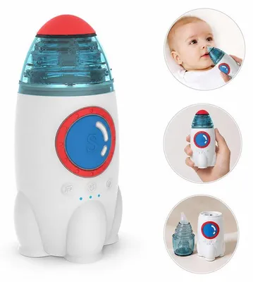 Produktbild von Elektrischer Nasensauger Baby, USB wiederaufladbarer Nasenreiniger mit 3 Saugstufen, leiser Nasenabsauger mit Silikonspitzen, IPX6 für Kinder