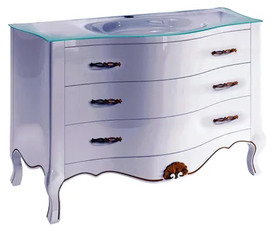 Produktbild von Waschtisch Klassischer Schrank Waschbecken Unterschrank Italienisches Badezimmer