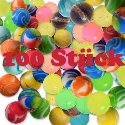 Produktbild von 100x Flummi Flummiball Gummiball Dropsball Bouncing Ball Kinder Mitgebsel 20mm