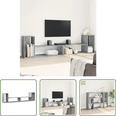 Produktbild von The Living Store TV-Schränke 2 Stk. Betongrau 100x30x50 cm Holzwerkstoff