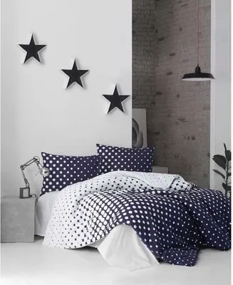 Produktbild von L'Essentiel Linge de Maison, Puanline - Dark Blue, Ranforce King-Size-Bettbezug-Set (FR), 100 % BAUMWOLLE RANFORCE, Dunkelblau, 240 x 220 cm
