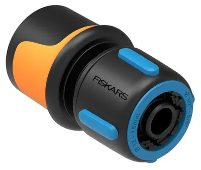 Produktbild von Fiskars 1027072, Schlauchanschluss, 1/2", Weiblich/Weiblich, Schwarz, Blau, Gelb