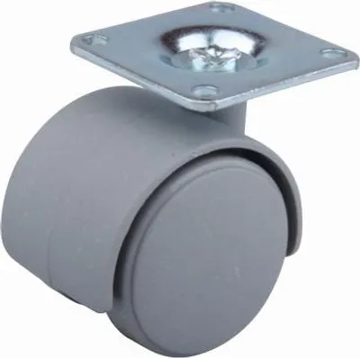 Image de Roulette de meuble 40mm plaquette grise