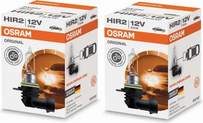 Image de 2 ampoules OSRAM d'origine pour phares / douille HIR2 55W