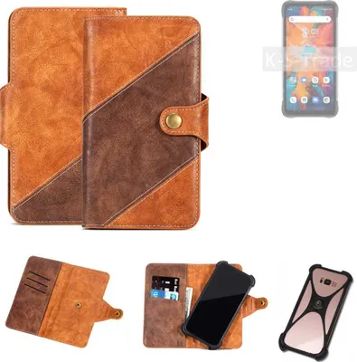 Produktbild von K-S-Trade Handyhülle Schutzhülle Bookstyle Case Wallet-Case kompatibel mit UMIDIGI Bison X10 Pro Cover Klapphülle Kantenschutz Smartphone