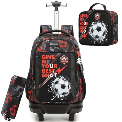 Image de Sac à dos à roulettes pour filles, motif papillon, ergonomique, avec roulettes, idéal pour les enfants en âge scolaire primaire